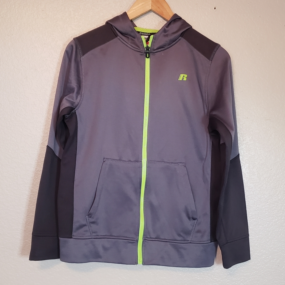 Russell athletic jacket gray/neon green XL